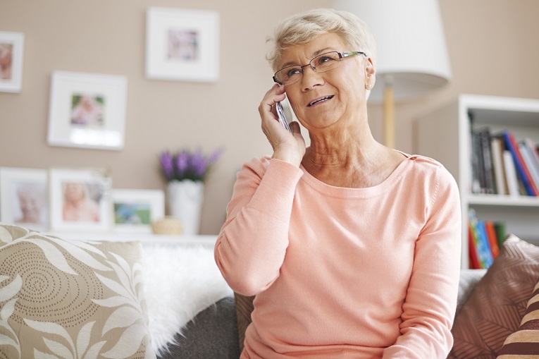 woman on phone